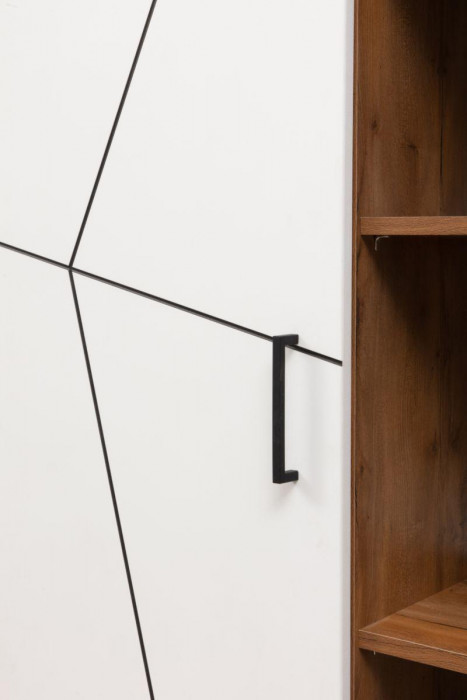 Шкаф-пенал Гамма 54.01-01 Правый Таксония/Белый