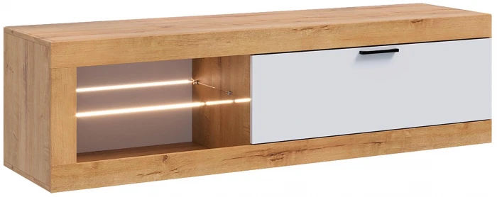 Прага Модульная Гостиная, вариант №5, вотан/Белый глянец