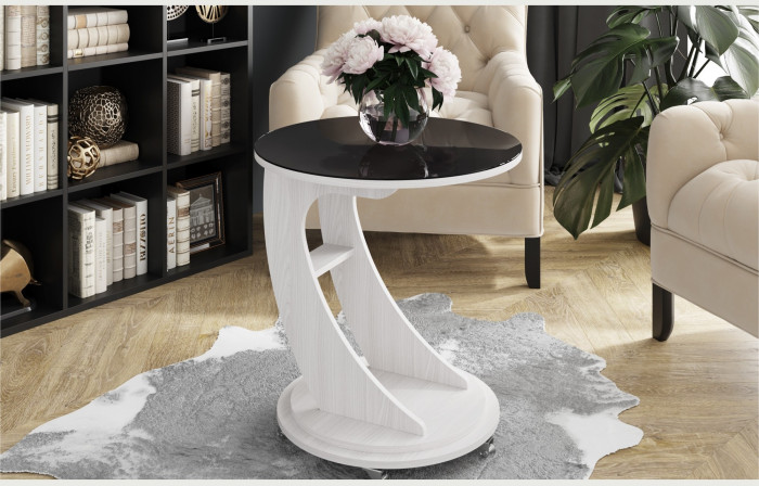 Стол журнальный №9 Стекло Черное