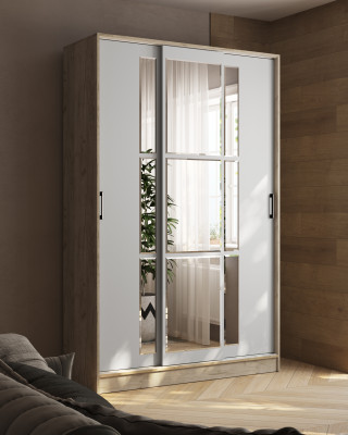 Шкаф-купе Стиль-2 1400, Дуб крафт серый/Камень серый