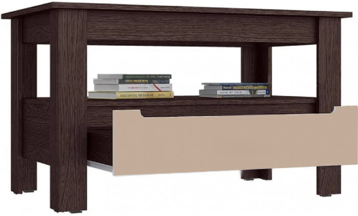 Стол журнальный МДФ (Венге / Капучино глянец)