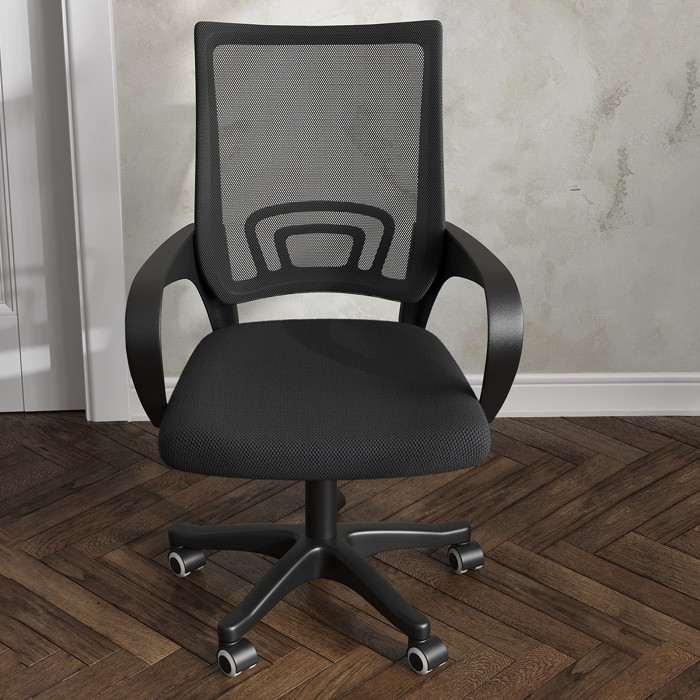 Кресло компьютерное Мебель--24 103, цвет чёрный, ШхГхВ 59х56х83-94 см., максимальная нагрузка 120 кг.