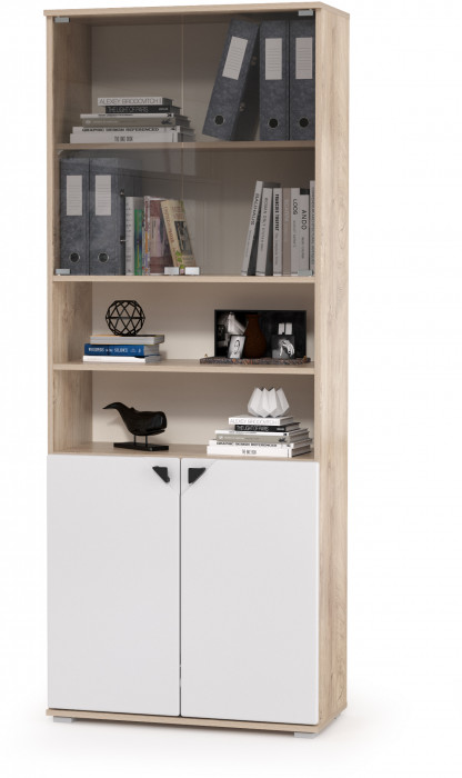 Бостон № 22, дуб эндгрейн элегантный/фасады МДФ милк рикамо софт