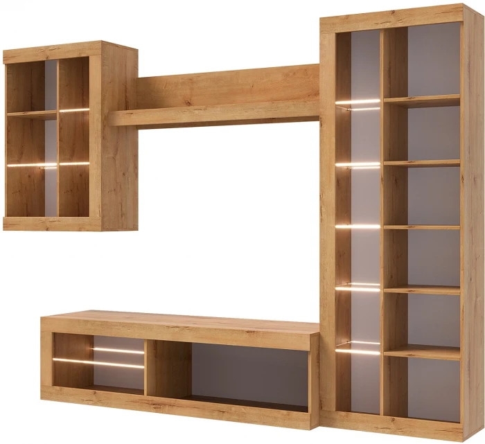 Прага Модульная Гостиная, вариант №5, вотан/Графит