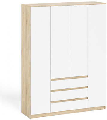 Мори Шкаф МШ1600.1, дуб сонома/белый
