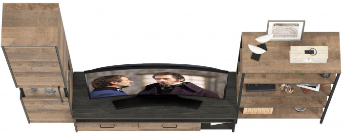 Трувор Гостиная 014, дуб гранж песочный/интра