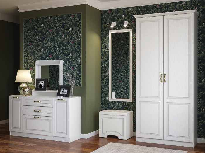 Ливерпуль Зеркало навесное 03.242, цвет ясень ваниль, ШхГхВ 50х2х140 см., навешивается только вертикально