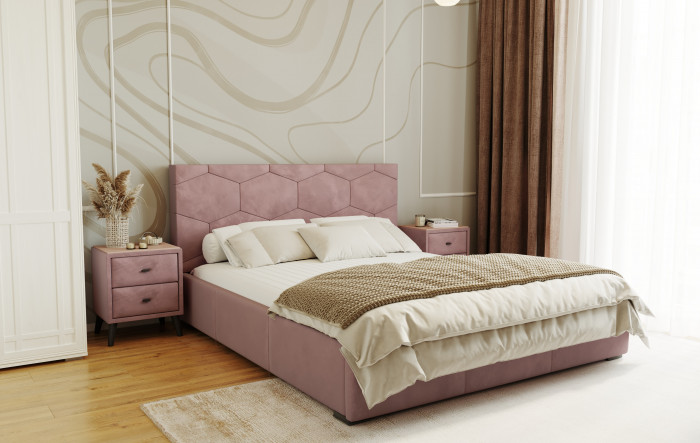 Манука Кровать интерьерная 160 пыльная роза, ПМ