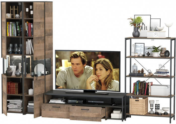 Трувор Гостиная 028, дуб гранж песочный/интра