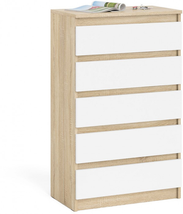 Мори Комод МК700.5, дуб сонома/белый