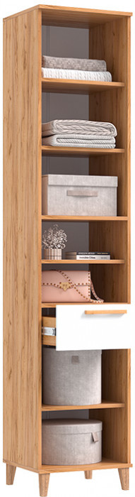 Модульная прихожая Ирис, Крафт золотой/Браш вайт