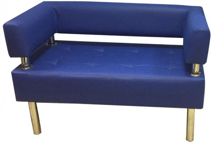 Диван Бизнес 140, экокожа, синий