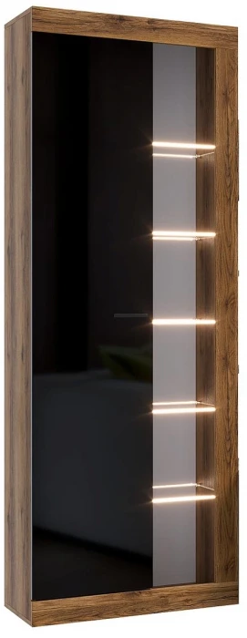 Прага Модульная Гостиная, вариант №5, делано/Черный глянец