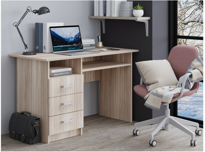 Стол письменный ПС-02 (с ящиками) (Венге / Ясень шимо светлый)