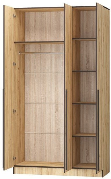 Шкаф Бастион ЛДСП 1200 (Крафт золотой / Белый древесный)