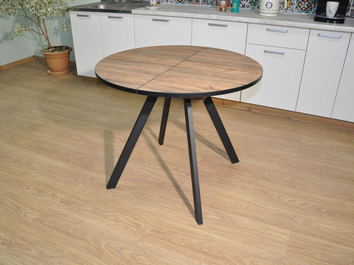 Обеденная группа Нарди / Стул Х 4 шт. / Дуб Веллингтон/черный / бид 43