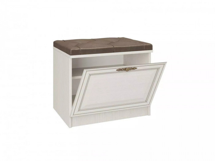Тумба для обуви М-06 Габриэлла вудлайн кремовый/ сандал белый