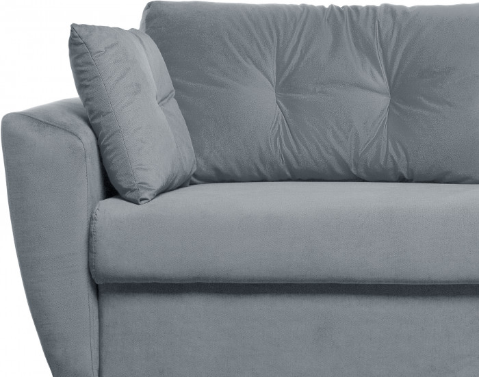 Диван-кровать Амстердам Люкс, 160х195, еврокнижка, пружинный блок, велюр, серый