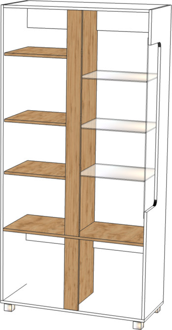 Модульная гостиная комната "Шанталь" - Дуб наварра/Белый