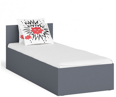 Мори Кровать 0800, цвет графит, ШхГхВ 83,5х203,5х70 см., сп.м. 800х2000 мм., без матраса, основание есть