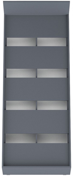 Мори Кровать 0800, цвет графит, ШхГхВ 83,5х203,5х70 см., сп.м. 800х2000 мм., без матраса, основание есть