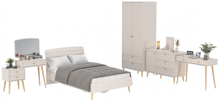 Афина Спальня 09-1200, кашемир серый