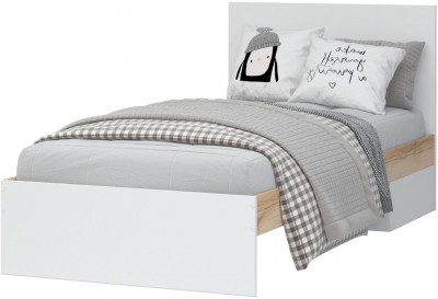 Юкки КР-900 Кровать 90х200 Дуб делано/Белый