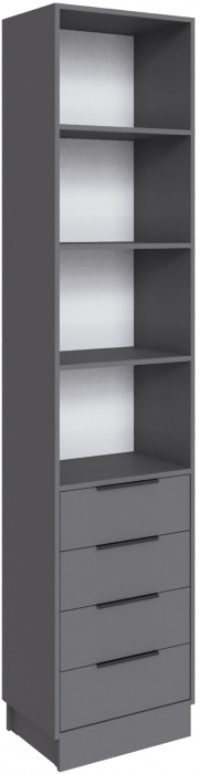 Шкаф Мадрид, композиция 20, Графит серый/Белый