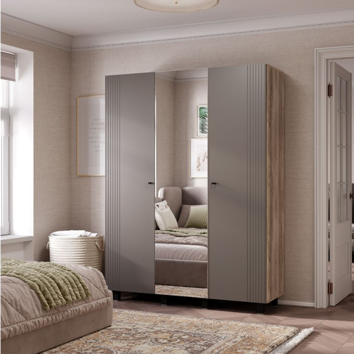 "Олива" ШК-08 Шкаф 3-х створчатый Дуб каньон/МФ14