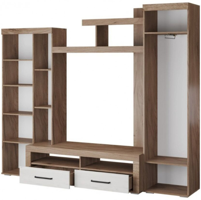 Гостиная Марсель-4, Крафт табачный/Крафт белый