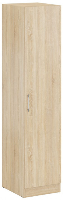 Кровать 0900 + Пенал Стандарт, цвет дуб сонома, ШхГхВ 93,5х203,5х70 + 45х52х200 см., сп.м. 900х2000 мм., без матраса, основание есть