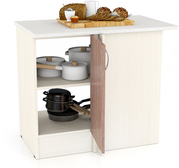 Кухня Мери ШНУ1000 Стол нижний угловой 100 см., дуб/ясень шимо тёмный