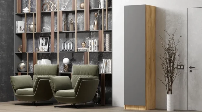 Пенал Артек, Графит/Дуб крафт золотой