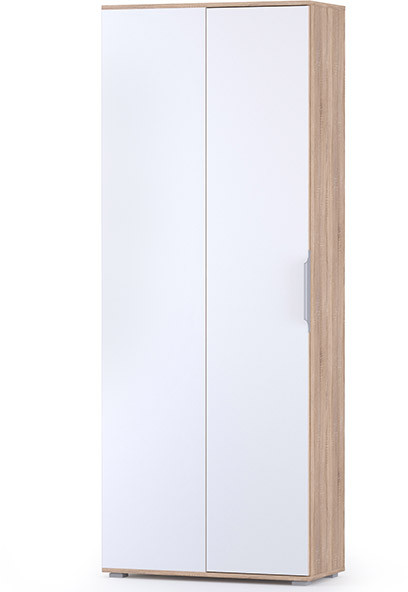 Куба Шкаф для одежды 13.137, цвет дуб сонома/белый премиум, ШхГхВ 81,4х38х210,6 см., универсальная сборка