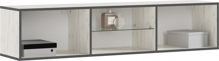 Норд Тумба ТВ подвесная (Дуб Крафт Белый, Дуб Крафт Белый)