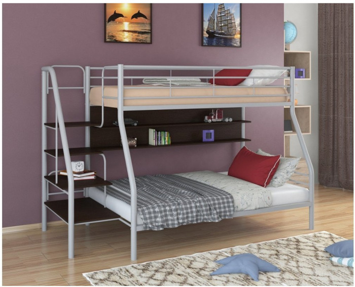 Двухъярусная кровать Толедо-1ПЯ (Черный)