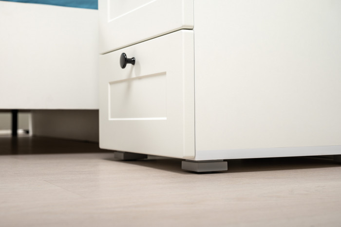 Остин 16.152 Тумба прикроватная, цвет белый шагрень/дуб крафт золотой, ШхГхВ 40х41,9х43,9 см.