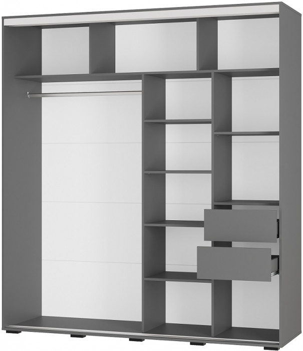 Шкаф-купе ШКК-06 Крафт-6, Графит