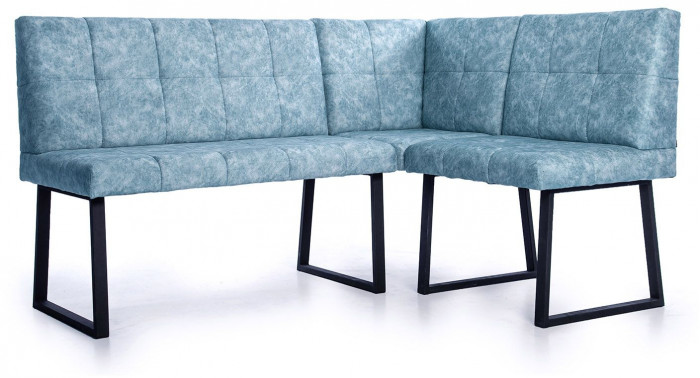 Модульный угловой диван Реал Лагуна/Черный муар