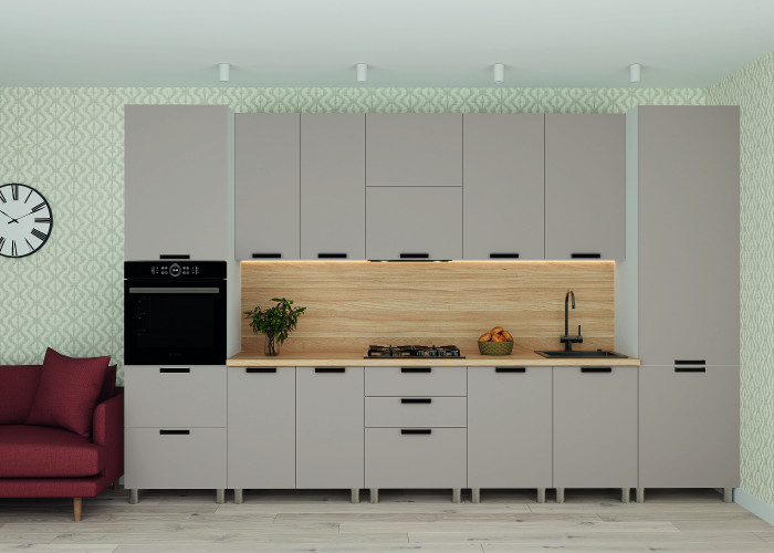 МК Аленушка Н 400 Лаванда Кашемир, скоба черный (без столешницы)