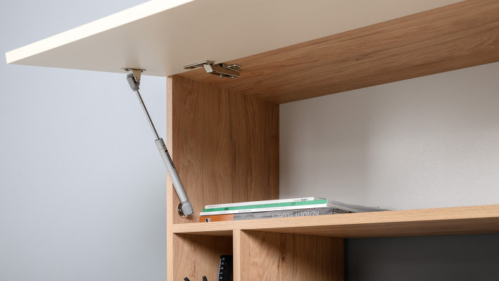 компьютерный стол Комфорт 12.71, гикори рокфорд натуральный/сатин