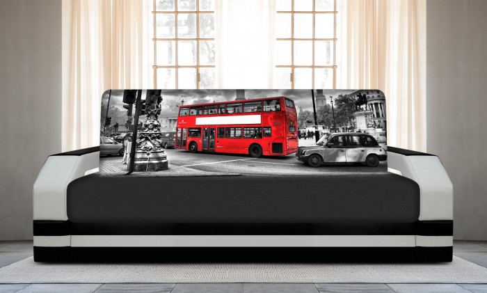 Диван книжка с принтом Автобус 1, 140х190