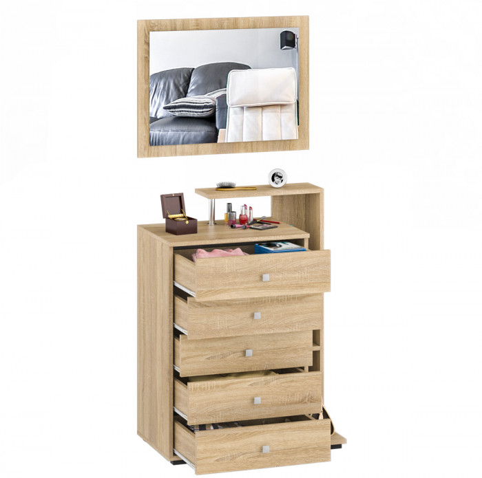 Камелия Комод + Зеркало, дуб сонома