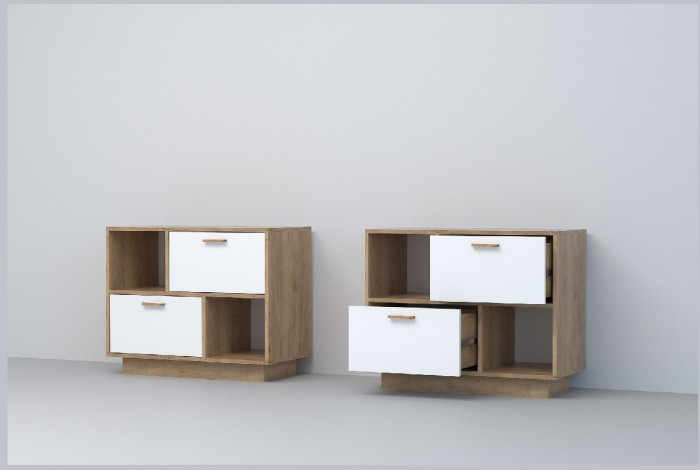 Эго Тумба Т-1 ПД (Камень Темный/Бетон Светлый)