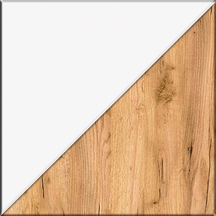 Остин 16.221 Комод + 15.12 Вешалка, цвет белый шагрень/дуб крафт золотой, ШхГхВ 120х41,9х210 см.