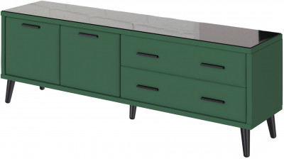 Тумба ТВ интерьерная Виго 1,6 изумруд