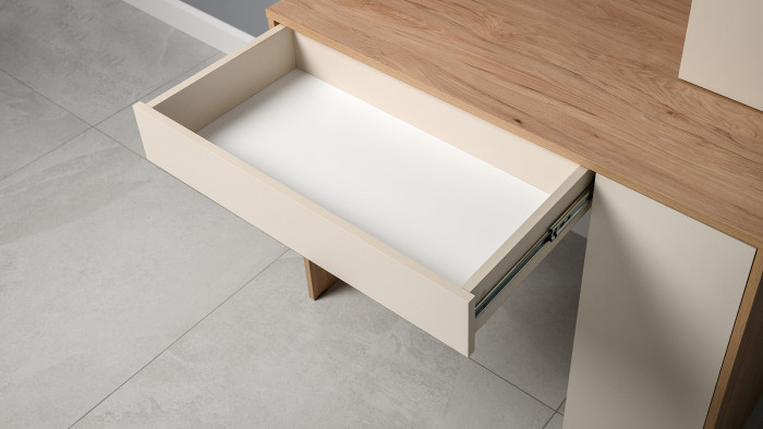 Стол компьютерный Комфорт 12.71, цвет гикори рокфорд натуральный/сатин, ШхГхВ 116,7х60,2х165,4 см., НЕ универсальная сборка