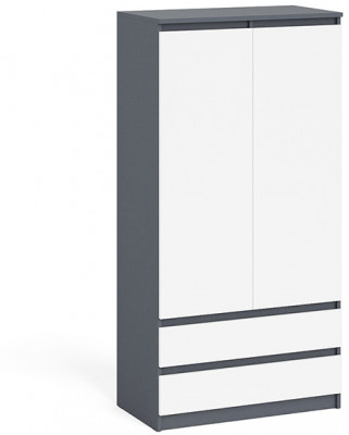 Мори Шкаф МШ900.1, цвет графит/белый, ШхГхВ 90,4х50,4х179,6 см.