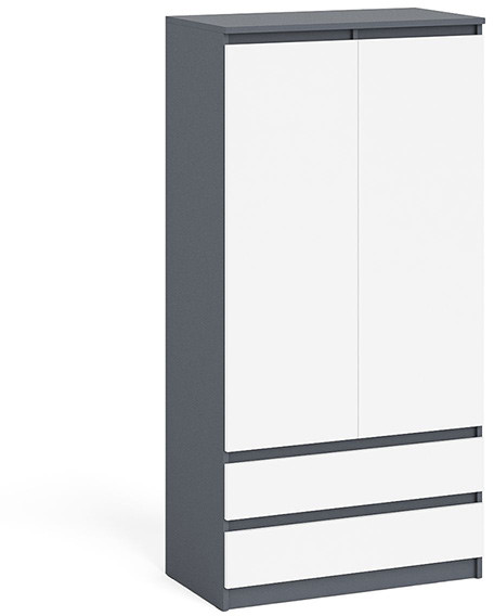 Мори Шкаф МШ900.1, цвет графит/белый, ШхГхВ 90,4х50,4х179,6 см.