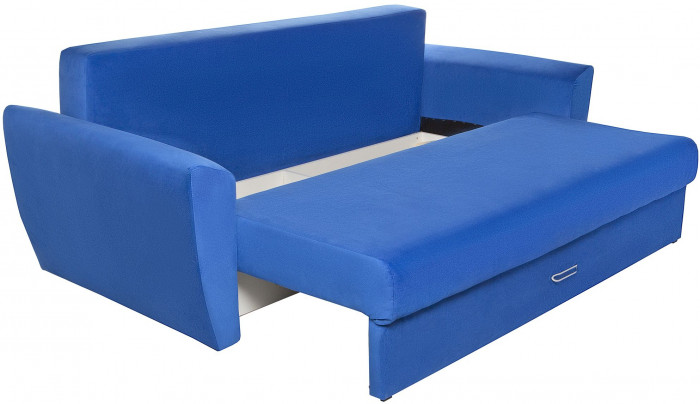 Диван-кровать Амстердам Люкс, 160х195, еврокнижка, независимый пружинный блок, велюр, синий